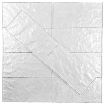 Miseno MT-WHSMTX0306-SH Metallics - 3" x 6" Rectangle Wall Tile - - Silver