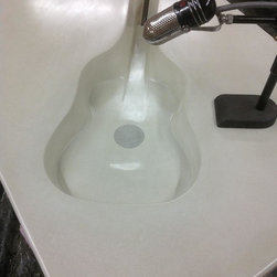Guitar SInk - Microphone Faucet - Bathroom Vanities And Sink Consoles