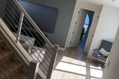 Example of a trendy living room design in Los Angeles