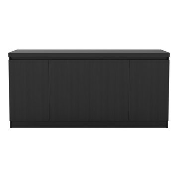 Manhattan Comfort Viennese Sideboard In Black Matte 100653