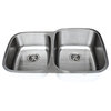 Wells Sinkware 60/40 Double Bowl Sink Pack, 16 Gauge, Larger Bowl on the Right,