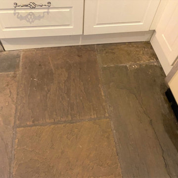 Rough Indian Sandstone Floor Milled and Restored in Garstang