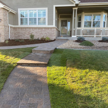 Front yard Renovation - Interlocking paver patio