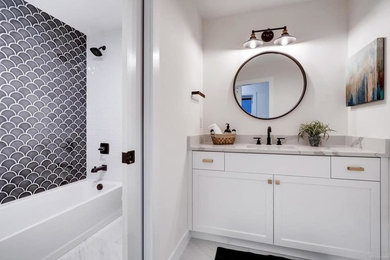 Example of a trendy bathroom design in Denver