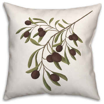 Olive Branch Neutral 2 18x18 Spun Poly Pillow