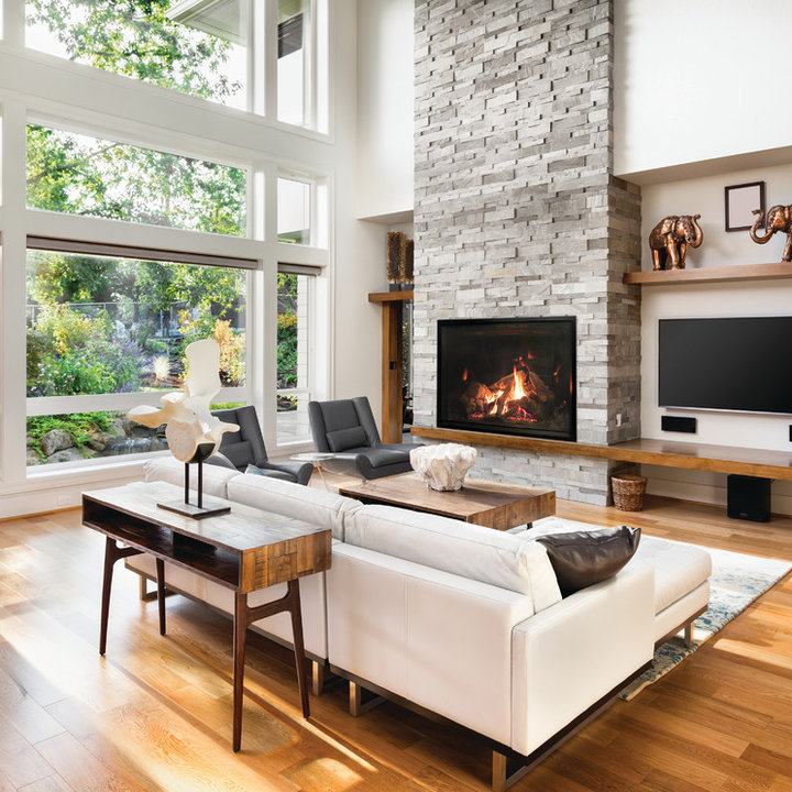 Fireplace With Raised Hearth - Photos & Ideas