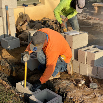 Building a Block Column and Wall in Point Loma