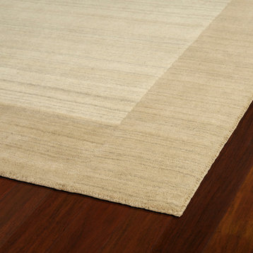 Kaleen Hand-Tufted Regency Wool Rug, Linen, 9'6"x13'