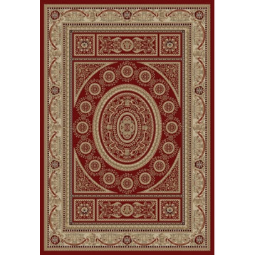 Concord Global Jewel 4410 Aubusson Rug 9'3"x12'6" Red Rug
