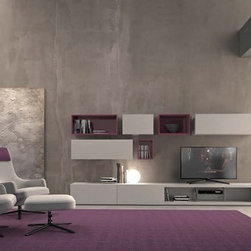 Comp. 327 Wall Unit , Presotto Italy - Entertainment Centers And Tv Stands
