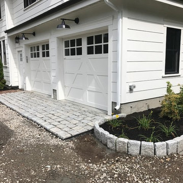 LYNNFIELD BRICK WALKWAY PATH WITH MONOLITHIC GRANITE STEPS TO PORCH