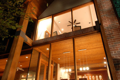 Inspiration for a contemporary exterior home remodel in Oklahoma City