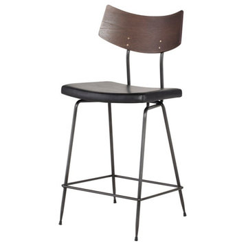 Lasse Bar and Counter Stool Set Of 2, Black, Counter