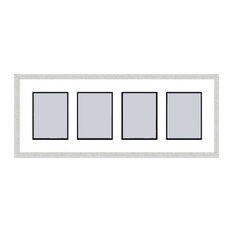 Silver Collage Picture Frame - 4 openings for 4X6 photos