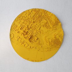 Cincinnati Radius (color: Canary) - Mixed Media Art