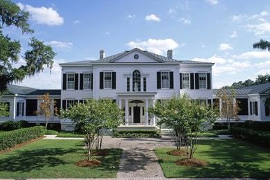 Photo of a traditional two-storey exterior in Charlotte.