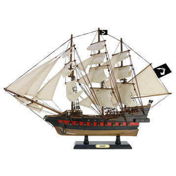 Wooden Thomas Tew's Amity White Sails Limited Model Pirate Ship 26"