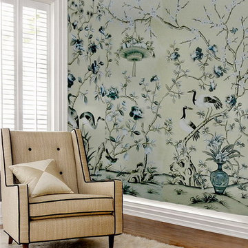 Hand painted wallpaper showroom