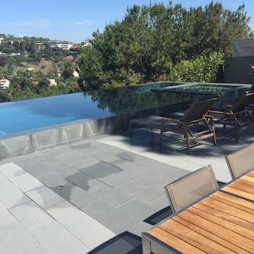 Beverly Hills - Contemporary Infinity Pool & Spa with outside Kitchen/BBQ area