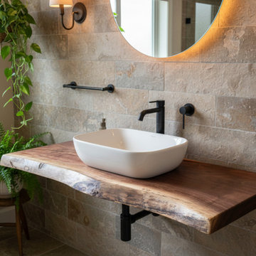 Customizable Live Edge Walnut Vanity Tops, Made-To-Order