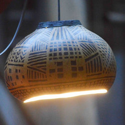 hanging light from gourd dry shell - Products