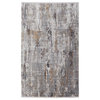 Weave & Wander Lindstra Gradient Watercolor Rug, Ivory/Gray, 4'10"x7'10"