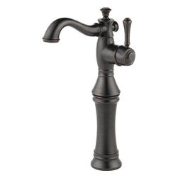 Delta Cassidy Single Hole - Single Handle w/ Riser - Bathroom Sink Faucets