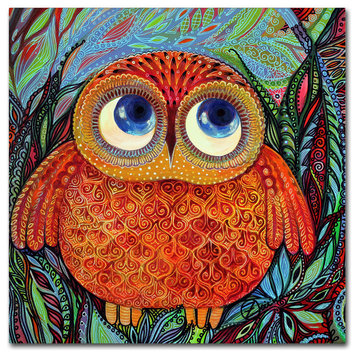 Oxana Ziaka 'Baby Owl' Canvas Art, 35" x 35"