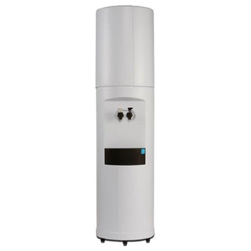 Fahrenheit Bottled Water Cooler, White With Black Trim Kit, Hot & Cold Water