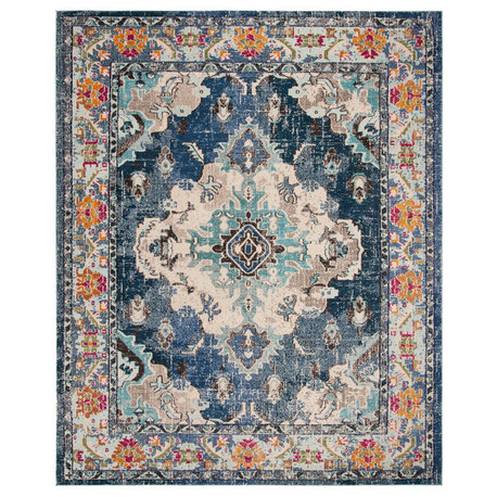 Safavieh Monaco Collection MNC243 Rug, Navy/Light Blue, 12'x18'