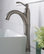 Riviera Single Handle 1-Hole Vessel Bathroom Faucet, Satin Nickel