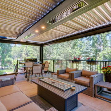 StruXure Adjustable Pergola with Phantom Motorized Screens & Electric Heaters