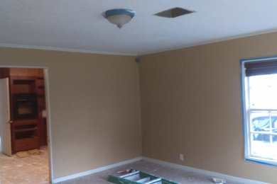 Example of a minimalist living room design in Other