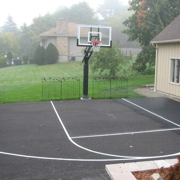 David D's Pro Dunk Gold Basketball System on a 25x23 in Lexington, MA