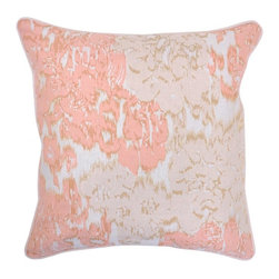 Lorriane Apricot Throw Pillow - Decorative Pillows