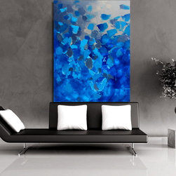 Preethi Arts - Blissful' 36x48 Original Large Modern Painting Wall Art Decor - Paintings