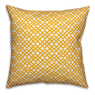 Sankara Deep Yellow Silk Throw Pillow 18x18 - Pillow Decor