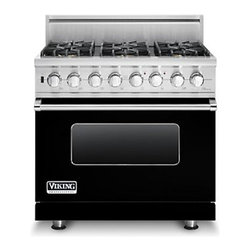 Viking 36" Pro-style Dual-fuel Range, Black Natural Gas | VDSC5366BBK - Gas Ranges And Electric Ranges