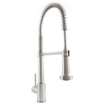 ZLINE Kitchen and Bath - ZLINE Apollo Kitchen Faucet in Brushed Nickel (APL-KF-BN) - The ZLINE Apollo Kitchen Faucet (APL-KF-BN) is manufactured with the highest quality materials on the market - making it long-lasting and durable.  We have focused on designing each faucet to be functionally efficient while offering a sleek design, making it a beautiful addition to any kitchen.  While aesthetically pleasing, this faucet offers a hassle-free washing experience, with 360 degree rotation and a spring loaded pressure adjusting spray wand. At 1.8 gal per minute this faucet provides the perfect amount of flexibility and water pressure to save you time. Our cutting edge lock in technology will keep your spray wand docked and in place when not in use.  ZLINE delivers the most efficient, hassle free kitchen faucet with a lifetime warranty, giving you peace of mind.  The ZLINE Apollo Kitchen Faucet (APL-KF-BN) ships next business day when in stock.