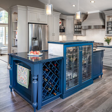 Blue and Beige Kitchen