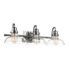 Millennium Lighting 3-Light Vanity, Chrome/Clear, 8"