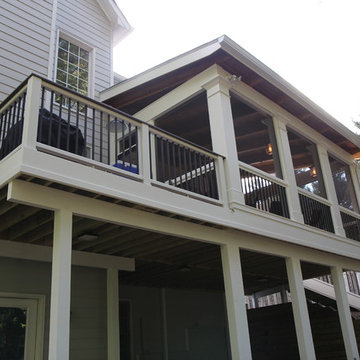 Marietta, GA Shed Roof Screen Porch & Deck