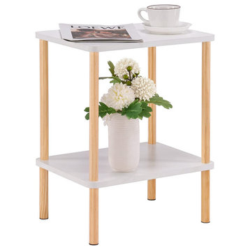 Round 2 Tier End Table with Storage Shelf