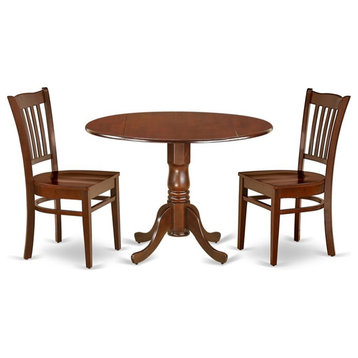 Bowery Hill Traditional Wood Dining Set in Mahogany