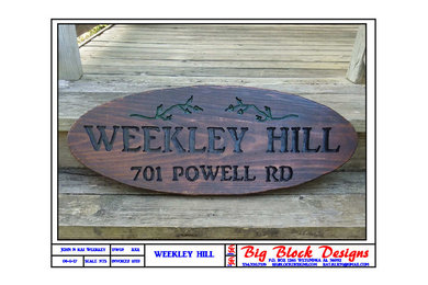 Weekley Hill Signage