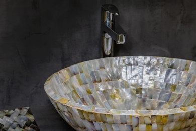 White Mother Of Pearl Wash Basin