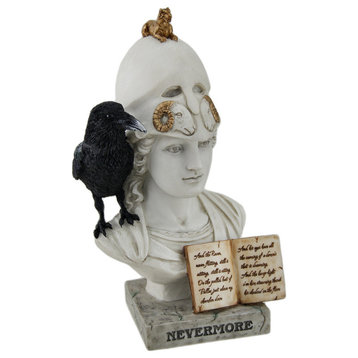 The Raven Nevermore On Pallas Athena Bust Statue