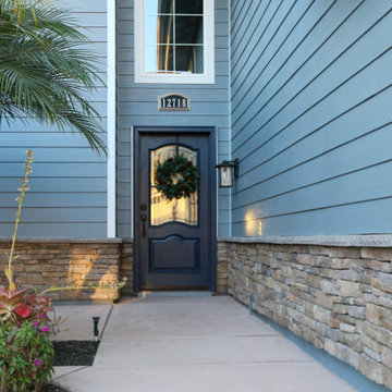 San Diego Home Exterior Front Entrance with Blue Door