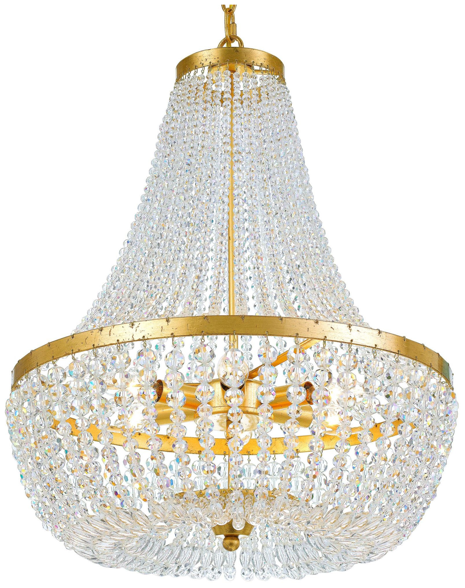 Crystorama Lighting Group 608 Rylee 6 Light 19"W Crystal Empire - Beach ...