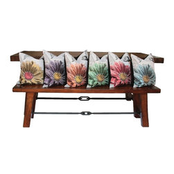Xia Home Fashions - Flower Emboridery Pillow Collection - Decorative Pillows